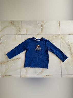 Janie and Jack Blue Long Sleeve Tee with Dog Patch